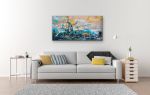 After the Wildfire Acrylic Abstract | Oil And Acrylic Painting in Paintings by Strokes by Red - Red (Linda Harrison). Item made of canvas