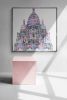 THE SACRE COEUR IN PARIS | Oil And Acrylic Painting in Paintings by Virginie SCHROEDER. Item composed of canvas and synthetic in art deco style
