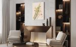 Modern Bamboo in Washi | Oil And Acrylic Painting in Paintings by Jan Sullivan Fowler. Item made of paper & synthetic