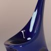 "Nyx" Contemporary lounge chair in blue lacquered  fiberglas | Chairs by Carcino Design. Item compatible with contemporary and eclectic & maximalism style