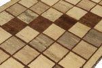 Vintage Gabbeh rug in Beige, Brown and Gray Square Geometric | Area Rug in Rugs by Rug and Kilim