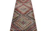 Vintage Zeki Müren Runner Rug, with Geometric Patterns | Area Rug in Rugs by Rug and Kilim