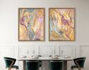 Botanical Essence: Orchid II | Oil And Acrylic Painting in Paintings by Dorothy Fagan Fine Arts. Item made of canvas works with minimalism & mid century modern style
