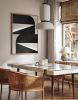 "Black & White Graphic No. 1 & 2" - Midcentury Modern | Oil And Acrylic Painting in Paintings by ART + ALCHEMY By Nicolette Atelier. Item composed of wood and canvas in minimalism or mid century modern style