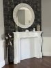 Fireplace Surrounding with Shell-Rosettes | Fireplaces by ultimate European. Item composed of wood in mid century modern or country & farmhouse style