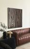 Masie | Chocolate Maroon Enameled Sculptural Art | Mixed Media by Blank Space Studios. Item made of oak wood works with mid century modern & contemporary style