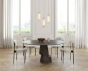 Slice Sculptural Marble Table | Dining Table in Tables by ETAMORPH. Item composed of marble