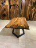Walnut table, wooden table, live edge dine table | Dining Table in Tables by Gül Natural Furniture. Item made of wood works with country & farmhouse & rustic style