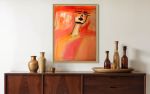 Dreaming in 3D - Orange Archival Giclee Print | Prints in Paintings by Amy Straley. Item made of paper works with contemporary & eclectic & maximalism style