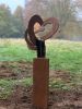 Abstract cortensteel sculpture | Public Sculptures by Jeroen Stok. Item composed of steel