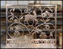 Art-DECO Fireplace Grill in the style of Edgar Brandt | Fireplaces by Kramer Design Studio / Randall Kramer. Item made of brass
