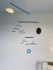 Blue Summer Kinetic Sculpture | Sculptures by Eli Altanova. Item made of wood with brass