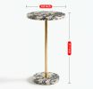 Calacatta Viola Marble Side Table,Round Stone Accent Table | End Table in Tables by Stonetic. Item composed of marble compatible with contemporary style