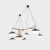 Emily Group of Seven | Chandeliers by Daniel Becker Studio. Item composed of steel in minimalism or mid century modern style