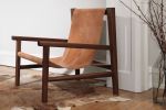 Horween Leather Sling Chairs | Lounge Chair in Chairs by Alicia Dietz Studios. Item made of wood with leather