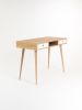 KUUB - Desk for home, dressing table, bureau, white drawer | Tables by Mo Woodwork. Item composed of oak wood compatible with minimalism and mid century modern style