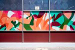 "Interplay" Vinyl Window Installation in Alameda | Public Art by Nicole Mueller