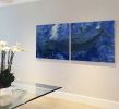 SOLD PRIVATE COLLECTION: LIVING OCEANS - MAUI II, diptych | Oil And Acrylic Painting in Paintings by Betty Jo Costanzo. Item composed of wood