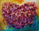 Heart’s Garden — Original Mixed Media Painting | Oil And Acrylic Painting in Paintings by DaggArt. Item made of canvas works with contemporary style
