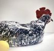 Chicken Sculpture | Ornament in Decorative Objects by Nori’s Wishes Studio. Item made of ceramic