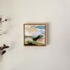 “the mountain” 8”x8” | Oil And Acrylic Painting in Paintings by Quinn Dimitroff. Item made of canvas with synthetic