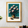 Chrysanthemums and Teapot | Prints in Paintings by Paul Manwaring Fine Art Prints. Item composed of paper compatible with contemporary and modern style
