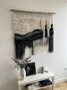 Wall Hanging "Echo in Black & White" | Macrame Wall Hanging in Wall Hangings by Tissage Sauvage. Item composed of wood and cotton in boho or japandi style