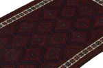 Rug & Kilim's Baluch Tribal Rug in Red & Navy Blue Patterns | Area Rug in Rugs by Rug and Kilim