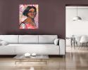 Madame | Oil And Acrylic Painting in Paintings by By Amelie Art. Item made of canvas with synthetic