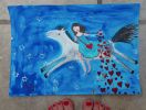 Spread love wherever you go | Oil And Acrylic Painting in Paintings by Elena Parau. Item made of paper works with minimalism & contemporary style