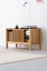 JAMM LOW 111 - small record player stand, audio console made | Sideboard in Storage by Mo Woodwork. Item composed of oak wood in minimalism or mid century modern style