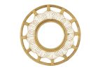 Handmade Natural Rattan Whisker Mirror Wall Decor | Decorative Objects by Amara. Item composed of fiber in boho style