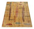Vintage Zeki Múren Deco Runner in Gold, with Colorful | Area Rug in Rugs by Rug and Kilim