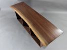 Live edge single tier record case bookcase sofa table | Book Case in Storage by GideonRettichWoodworker. Item works with mid century modern & japandi style