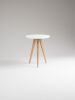 FINN 3 Round white nightstand, small accent table side table | Tables by Mo Woodwork | Stalowa Wola in Stalowa Wola. Item made of oak wood works with minimalism & mid century modern style