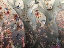 Dance of Flowers, Smiling Silver Sky | Oil And Acrylic Painting in Paintings by Leisa Rich | Westside Station by Brock Built in Atlanta. Item composed of fabric and synthetic