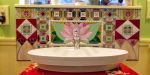 Lotus Backsplash | Mosaic in Art & Wall Decor by JK Mosaic, LLC. Item composed of ceramic