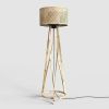 Mushroom Floor Lamp | Lamps by Mianzi. Item composed of bamboo and linen