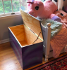 Unicorn Spit painted Children's Toy Chest | Storage by Basemeant WRX. Item composed of wood
