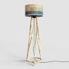 Mushroom Floor Lamp | Lamps by Mianzi. Item composed of bamboo and linen