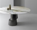 Slice Sculptural Marble Table | Dining Table in Tables by ETAMORPH. Item composed of marble