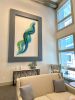 Overlapping  Wave Sculpture | Wall Sculpture in Wall Hangings by Jaime Lesourd | Ivy Park at Glen Cove in Vallejo. Item composed of glass in contemporary or coastal style