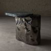 Marble & Steel Side Table — Colgado, Nitush Aroosh | Tables by Nitush Aroosh. Item composed of steel and marble in contemporary or eclectic & maximalism style