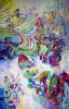 Gathering II, Abstract Landscape 66" x 42" | Oil And Acrylic Painting in Paintings by Dorothy Fagan Art: Original Art + Fine Art to Flourish Your World. Item composed of canvas compatible with contemporary and eclectic & maximalism style