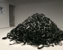 Pit (Installation View) | Sculptures by ELYSE DEFOOR | Gallery 72 in Atlanta. Item made of fabric & leather