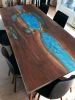 epoxy dining table, blue epoxy table, epoxy table, tabletop | Tables by Innovative Home Decors. Item made of wood compatible with country & farmhouse and art deco style