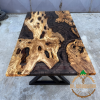 Personally Designed Resin Dining Table, Epoxy Table | Tables by Nil Woodwork. Item made of oak wood works with industrial & mediterranean style