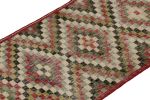 1960s Vintage distressed Turkish Rug in Green, multicolor | Area Rug in Rugs by Rug and Kilim