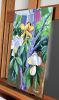 Magnolias With Flags | Oil And Acrylic Painting in Paintings by Catherine Twomey. Item made of wood with canvas works with contemporary & country & farmhouse style