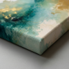 Ethereal Veil — Abstract Canvas Artwork in Teal | Prints in Paintings by Alpenglow Workshop. Item made of canvas works with contemporary & coastal style